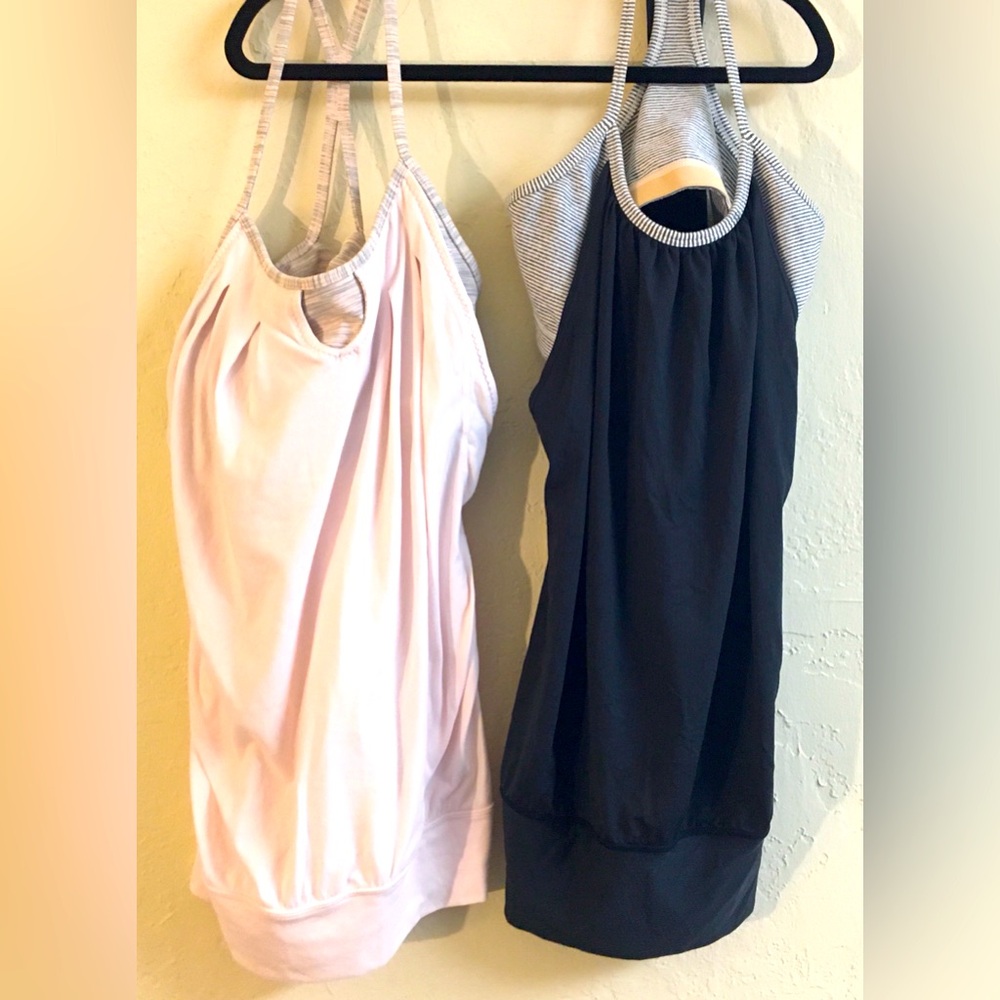 Lululemon No Limits Bundle Tank Top Size 6 Pink Black